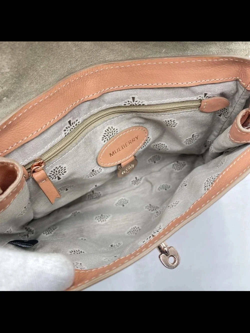 Mulberry Blush Pink Leather Satchel with Gold Hardware